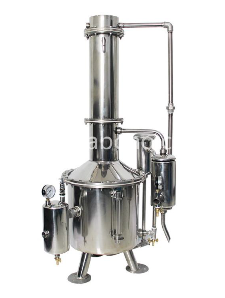 Destilador de agua con calentamiento por vapor